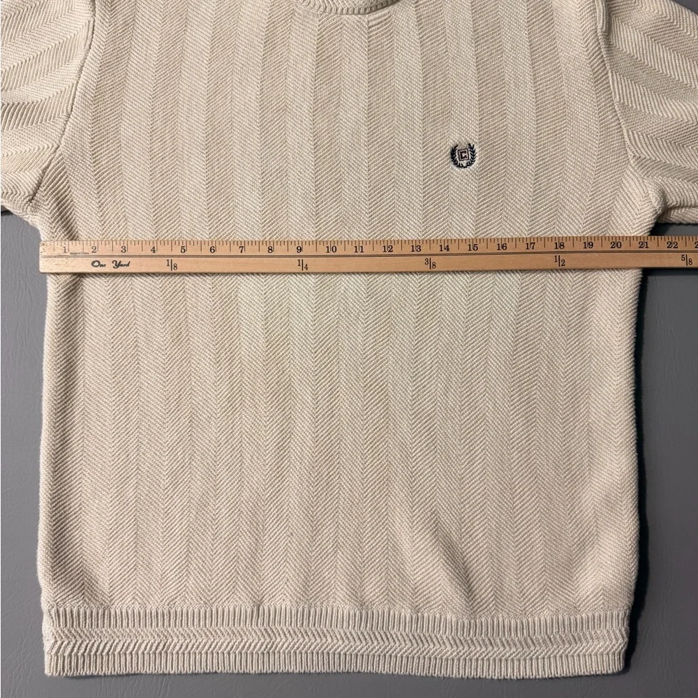Chaps Men's Ivory Crewneck Sweater‎ Size L